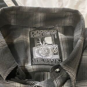 DIXXON Plaid  black & white Men's Shirt Snaps